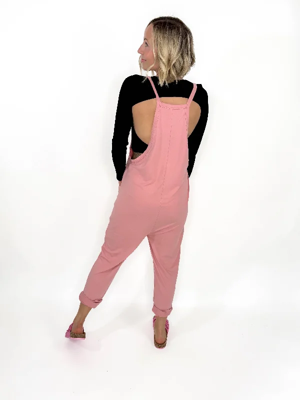 Anything But Basic Jumpsuit- ROSE-FINAL SALE