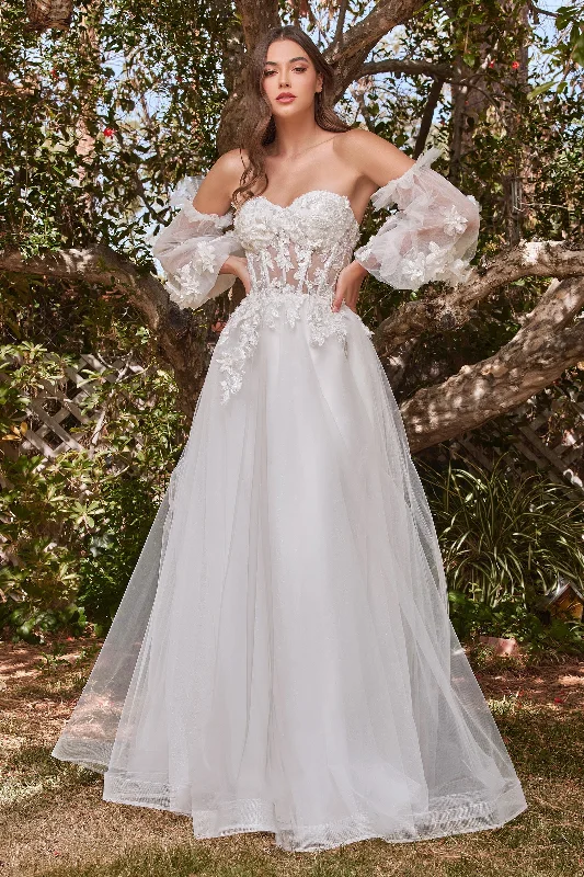 Bridal 3D Floral Corset Gown by Cinderella Divine CD962W