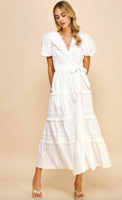 Caroline Tiered Wrap Dress