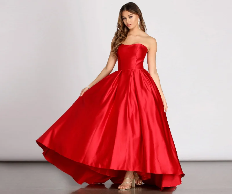 Dahlia Sweetheart Satin Ball Gown