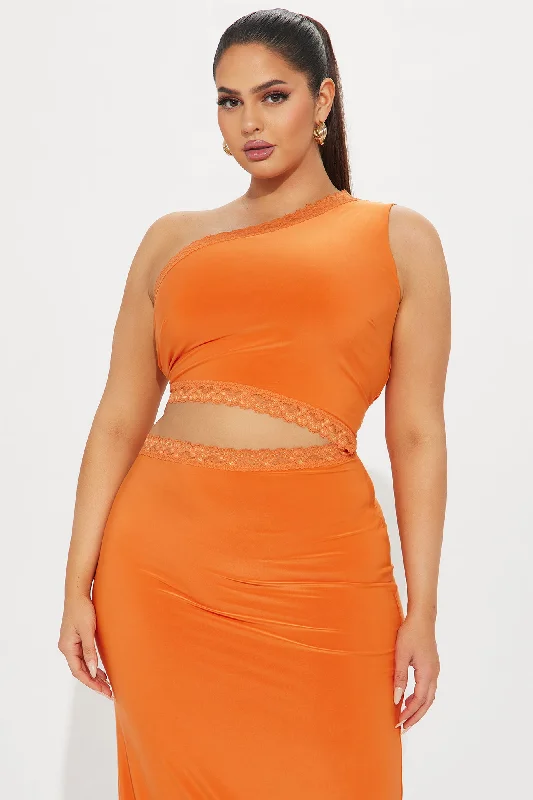 Make Time Double Lined Maxi Dress - Orange