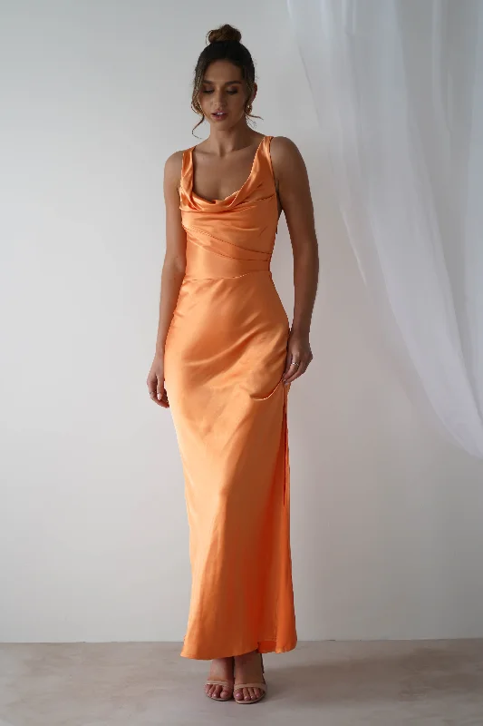 Misha Soft Satin Maxi Dress | Mango