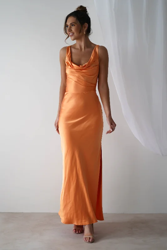 Misha Soft Satin Maxi Dress | Mango