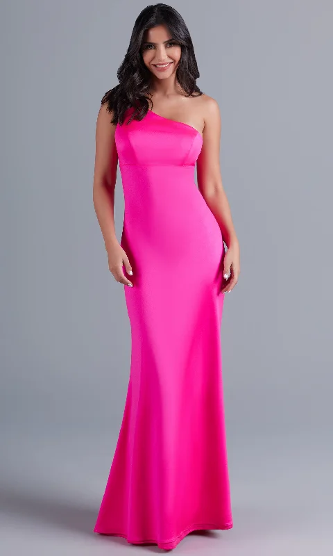 Long Shimmer One-Shoulder Prom Dress