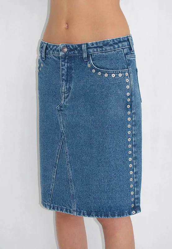 Crowd Skirt -Denim Blue