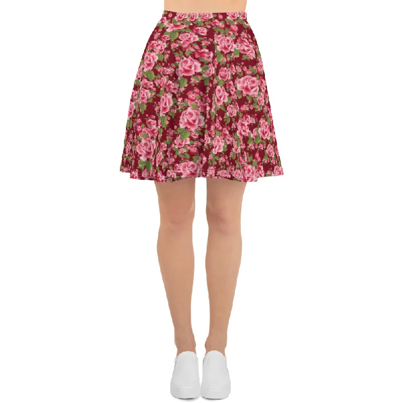 Flared Circle Cut Rose Skirt