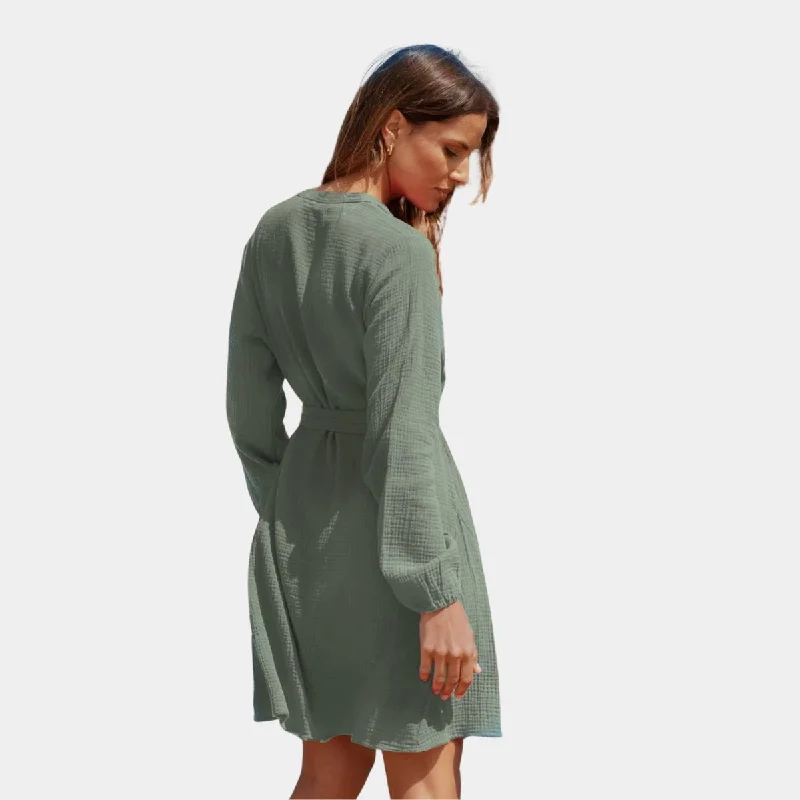 Ladies Belted Shirt Dress